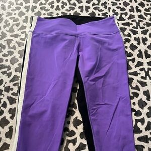 Purple/ Black‎ Lululemon Capri/Biker Shorts 8